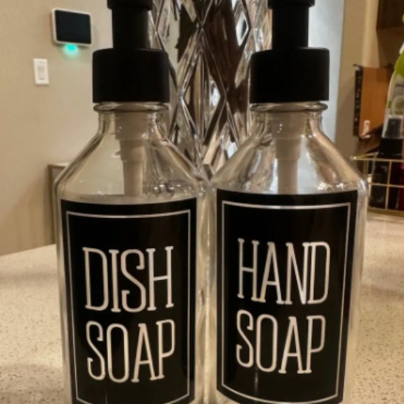 1pc Hand Soap Label Sticker for Dispenser Bottle Decor - Removable Dish Soap Lab - Picture 3 of 3